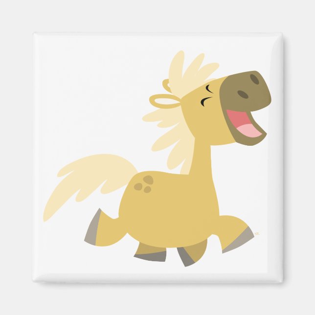 Laughing Cartoon Pony magnet (Front)