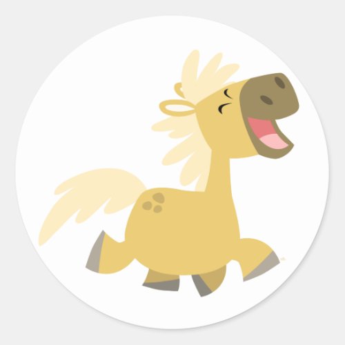 Laughing Cartoon Pony Sticker