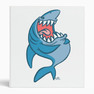 Laughing Cartoon Sharks Binder