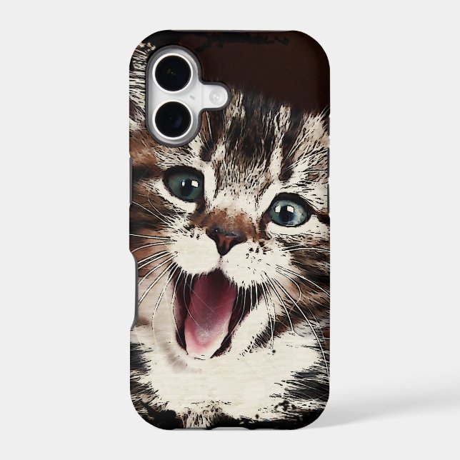 Laughing Cat Iphone Case (Back)