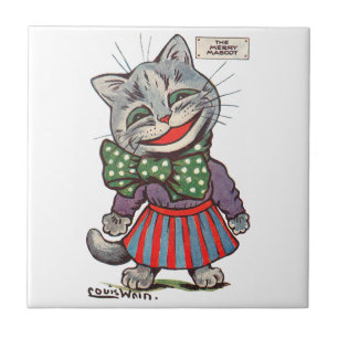 Laughing Cat, Louis Wain Ceramic Tile