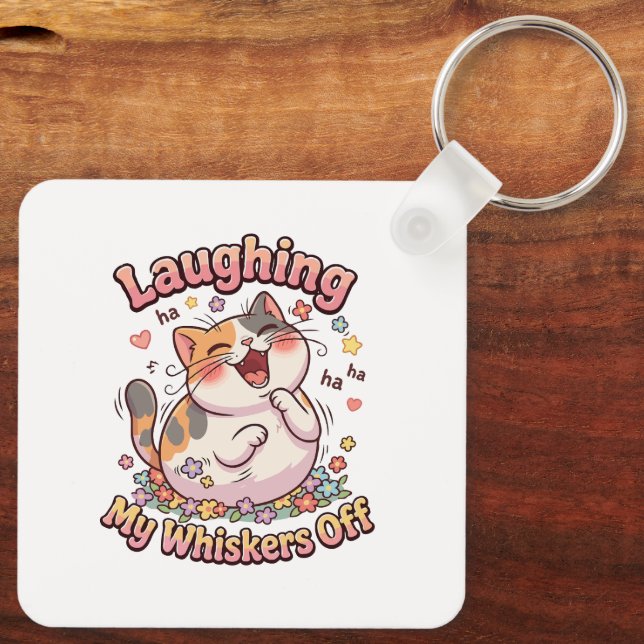  Laughing Cat Whiskers Off Keychain (Back)