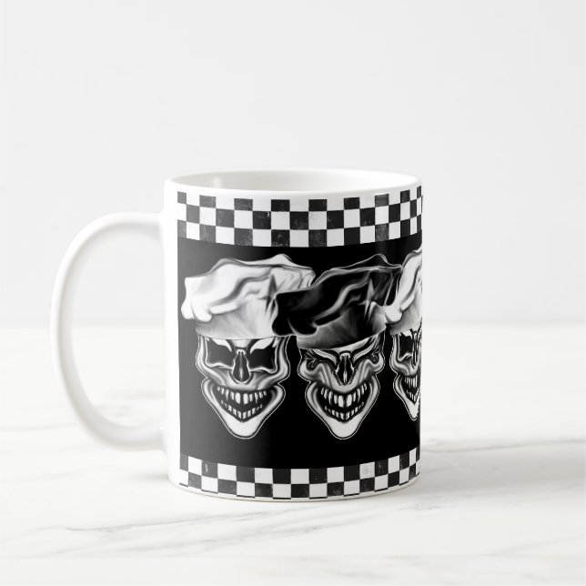Laughing Chef Skulls Coffee Mug (Left)