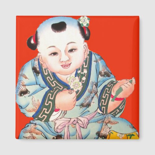 Laughing Chinese New Year Good Luck Buddha Magnet