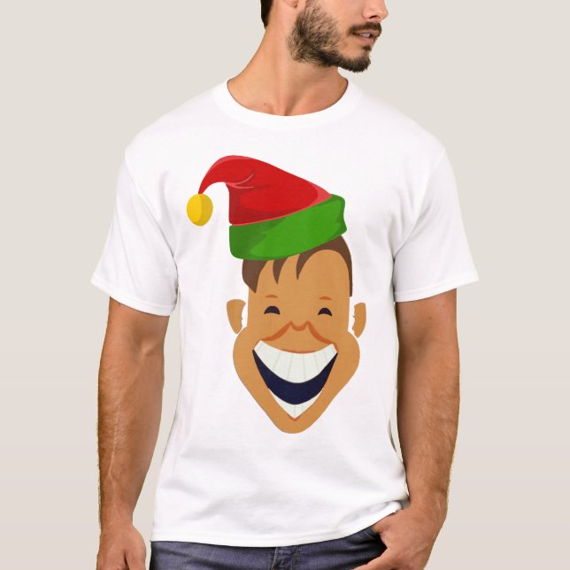 Laughing Christmas Elf T-Shirt (Front)