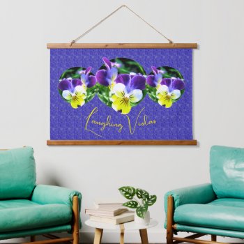 Laughing Colorful Johnny Jump-up Violas Hanging Tapestry by anuradesignstudio at Zazzle