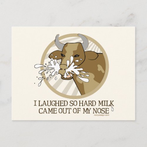 Laughing Cow Milk Out My Nose Postcard