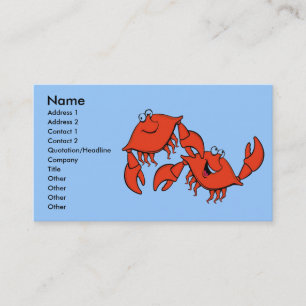 Laughing Crabs, Business Card