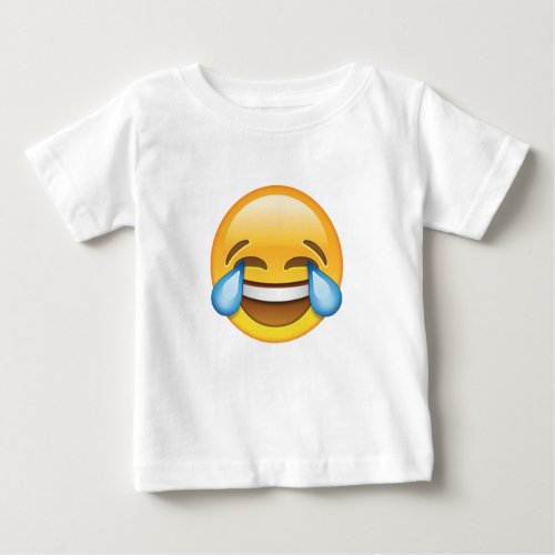 Laughing Crying Tears of Joy emoji Baby T_Shirt