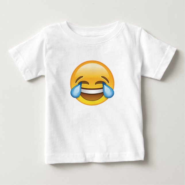 Laughing Crying Tears of Joy emoji Baby T-Shirt (Front)