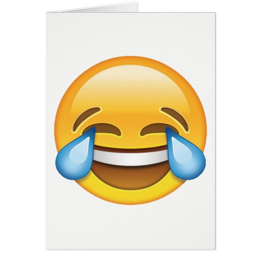 Laughing Crying Tears of Joy emoji Cards (Front)