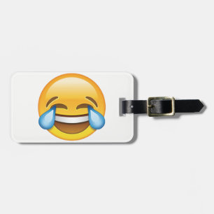 Laughing Crying Tears of Joy emoji Luggage Tag