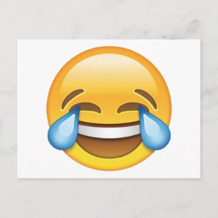 Laughing Crying Tears of Joy emoji Postcard