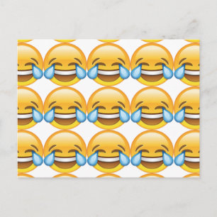 Laughing Crying Tears of Joy emoji Postcard