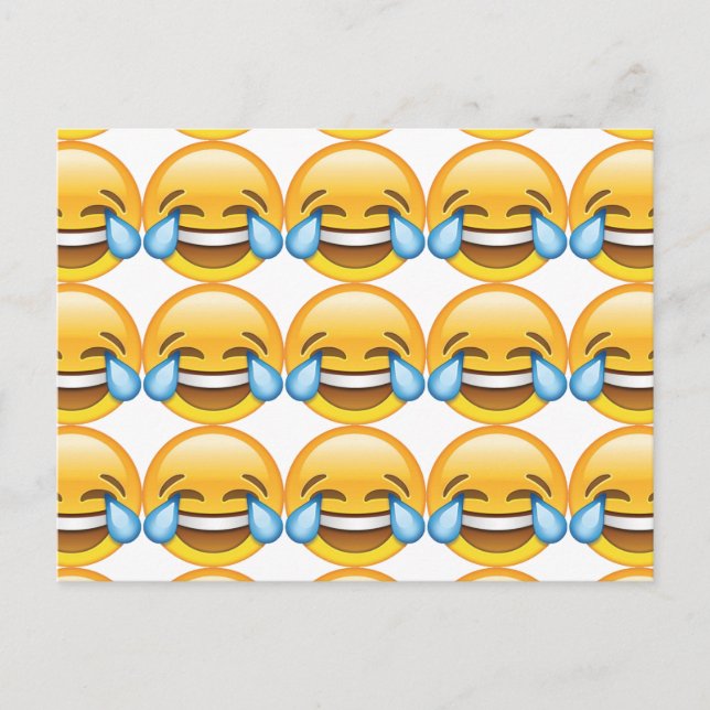 Laughing Crying Tears of Joy emoji Postcard (Front)