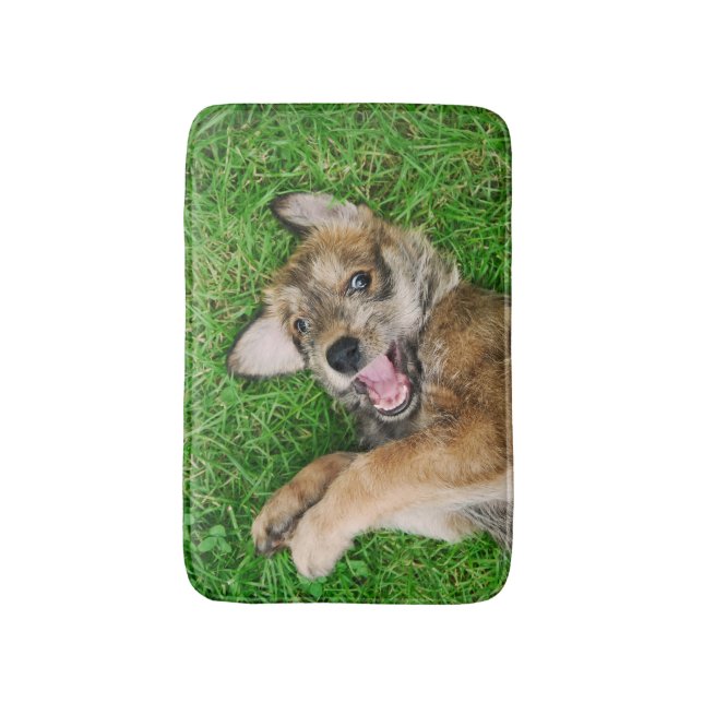 Laughing Dog Berger Picard Puppy Bathroom Mat (Front Vertical)