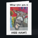 "LAUGHING DONKEY GREETING" FOR "11th" BIRTHDAY  Card<br><div class="desc">This funny donkey is just waiting to put a huge smile on someone's face today. Let a special person in your life know you are thinking of them today. Remember, you CAN CHANGE THE VERSE AND THE AGE TO SUIT THE OCCASION! THANKS FOR STOPPING BY 1 OF MY 8 STORES...</div>