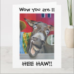 "LAUGHING DONKEY GREETING" FOR "11th" BIRTHDAY  Card<br><div class="desc">This funny donkey is just waiting to put a huge smile on someone's face today. Let a special person in your life know you are thinking of them today. Remember, you CAN CHANGE THE VERSE AND THE AGE TO SUIT THE OCCASION! THANKS FOR STOPPING BY 1 OF MY 8 STORES...</div>