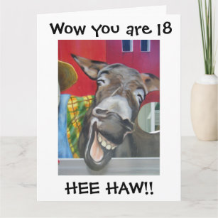 Donkey Personalised Birthday Greetings Card
