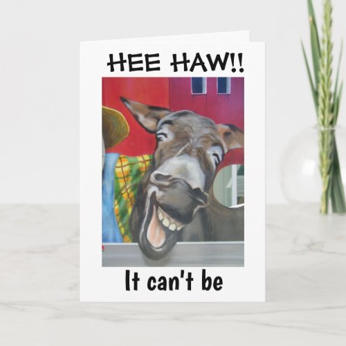 LAUGHING DONKEY GREETING FOR 21st BIRTHDAY Card