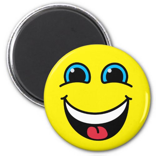 Laughing Emoji Face Yellow Magnet