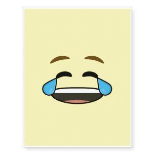 Laughing Emoji Temporary Tattoos