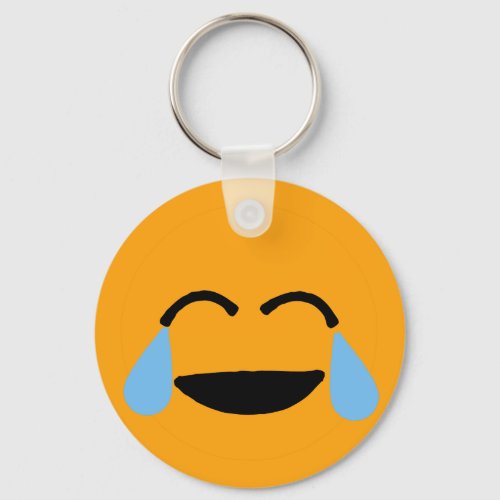 Laughing Face Funny Orange Emoticon Emojii Keychain