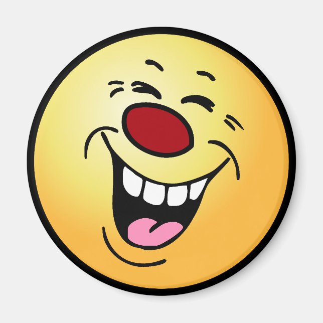 Laughing Face Grumpey Magnet (Front)