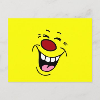 Laughing Face Grumpey Postcard by disgruntled_genius at Zazzle