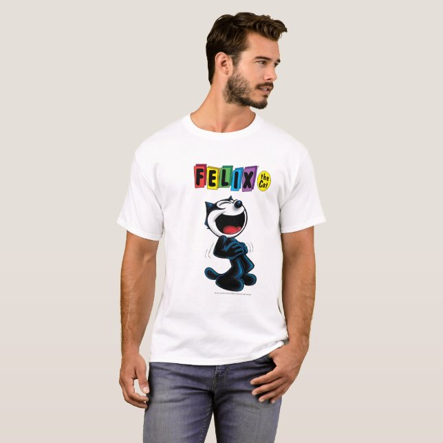 Laughing Felix the Cat T-Shirt | Zazzle