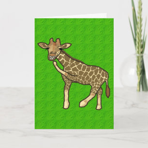 Laughing Giraffe Pun Card