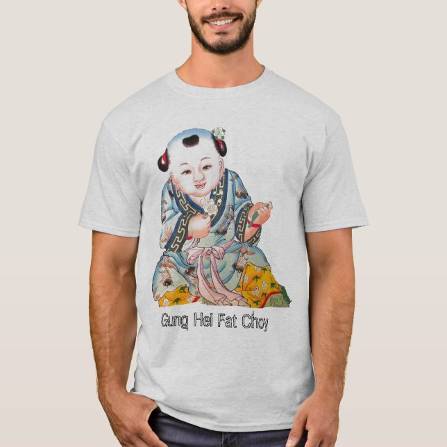 Laughing Good Luck Buddha Chinese New Year T-Shirt (Front)