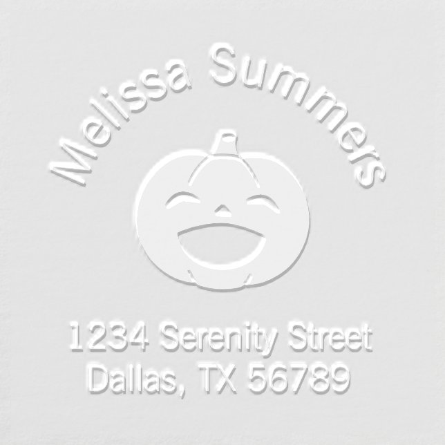Laughing Halloween Pumpkin Address Embosser (Design)