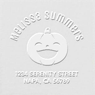 Laughing Halloween Pumpkin Address Embosser