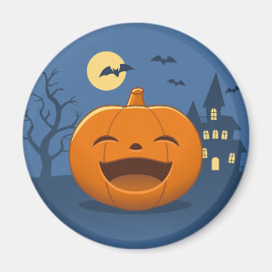 Laughing Halloween Pumpkin Magnet