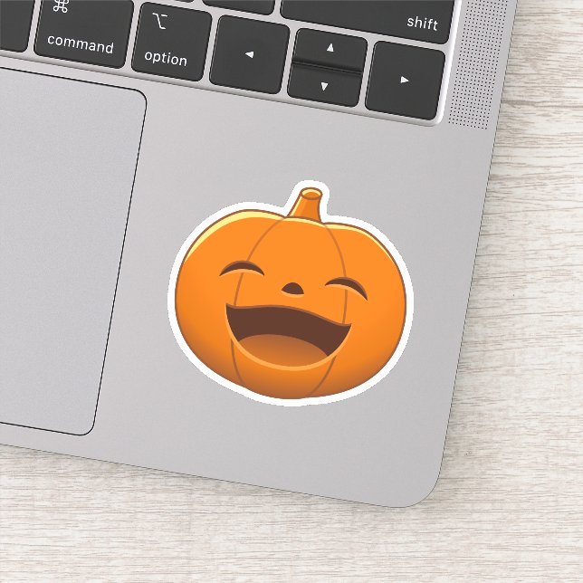 Laughing Halloween Pumpkin Sticker (Detail)