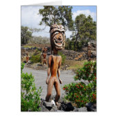 Laughing Hawaiian Ki'i Sculpture (Front)