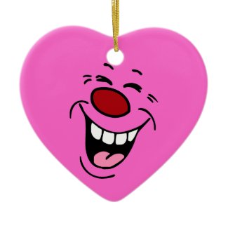 Laughing: Heart Ornament for Balloons or Flowers ornament