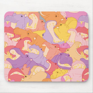 Laughing Hippos - color colors Mouse Pad