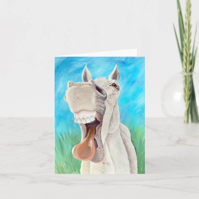 Laughing Horse Folded Card (Front)