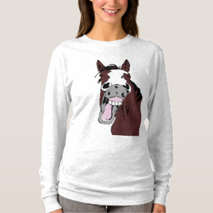 Laughing Horse Head Humor for Horse Lovers T-Shirt