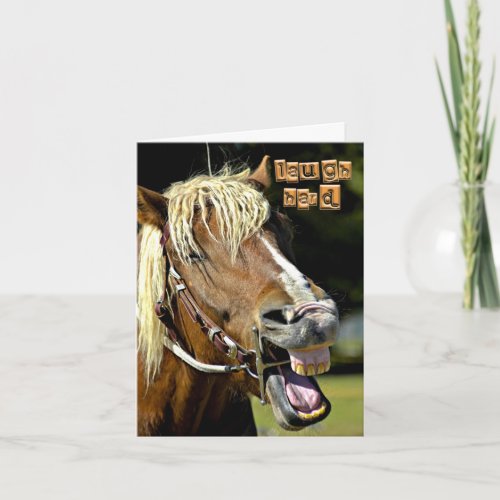 Laughing Horse Note Card