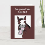 Laughing Horse "Over the Hill" Son Birthday Humor Card<br><div class="desc">Laughing Horse "Over the Hill" Son Birthday Humor</div>