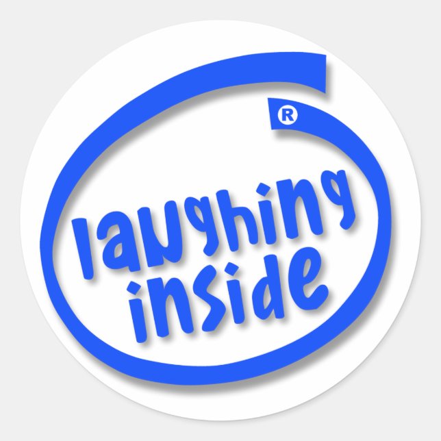 Laughing Inside Classic Round Sticker (Front)