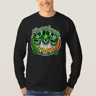Laughing Irish Leprechaun Skulls: Shenanigans T-Shirt