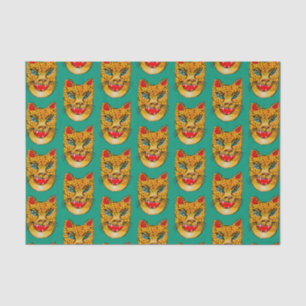 Laughing Jaguar Watercolor Pattern Tissue Paper