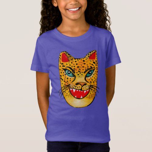 Laughing Jaguar Watercolor T_Shirt