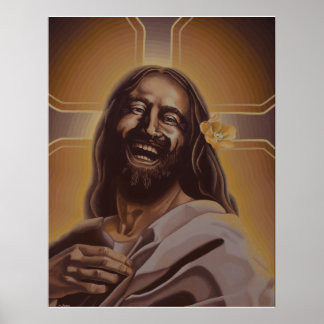 Laughing Jesus poster
