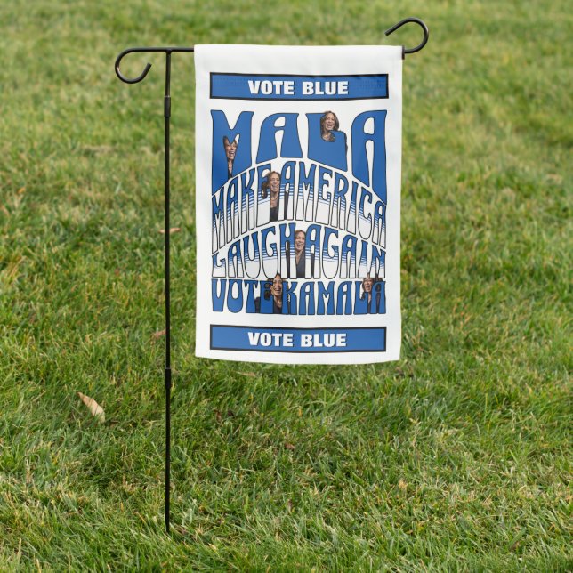 Laughing Kamala Garden Flag (In SItu)