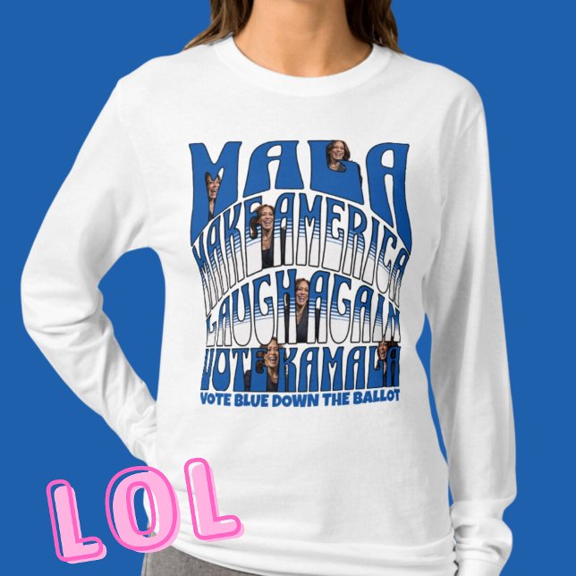 Laughing Kamala Long Sleeved T-Shirt (Creator Uploaded)